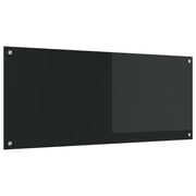 Kuhinjski zid Crna 120 x 50 cm Staklo otporno na udarce