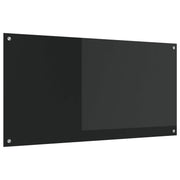 Kuhinjski zid Crna 120 x 60 cm Staklo otporno na udarce