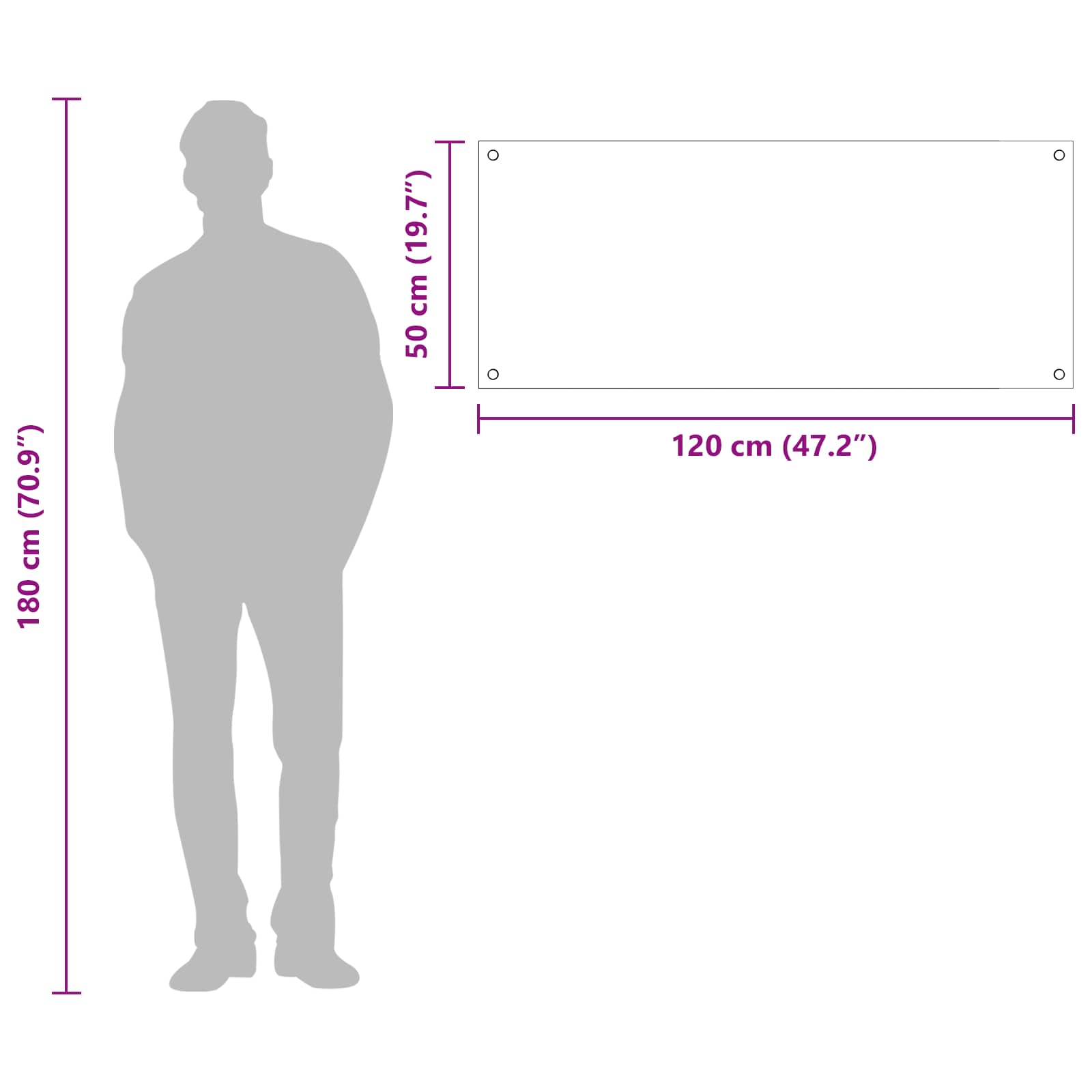 Kuhinjski zid Svijetlo siva 120 x 50 cm