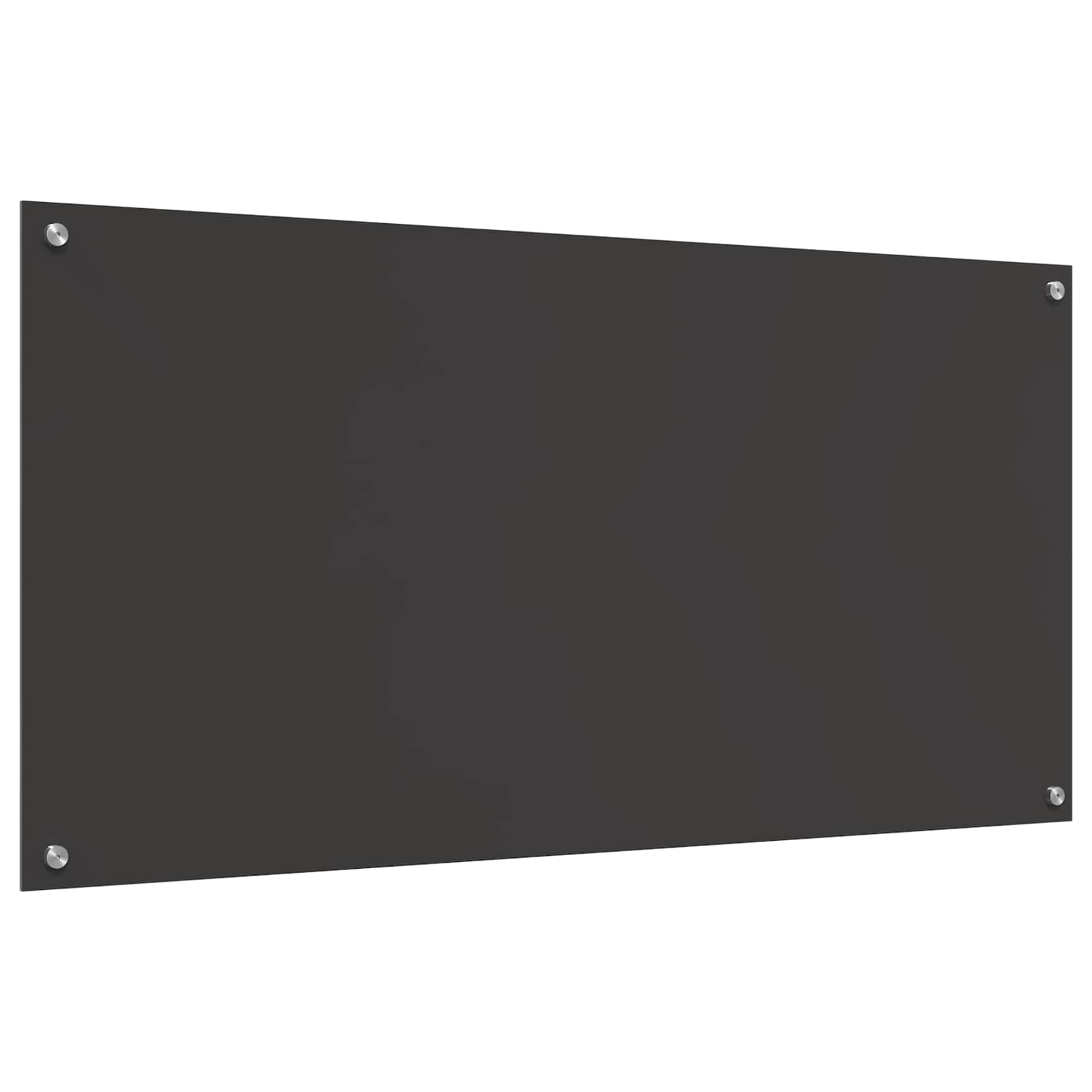 Kuhinjski zid Tamno siva 120 x 60 cm Staklo otporno na udarce