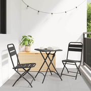 Bistro set 3 pcs Antracit Čelik