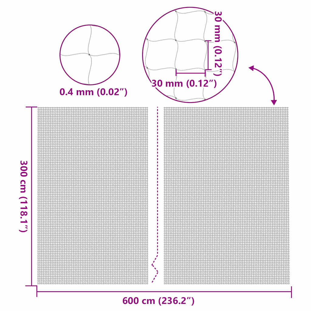 Mreža za mačke prozirna 6x3 m najlon