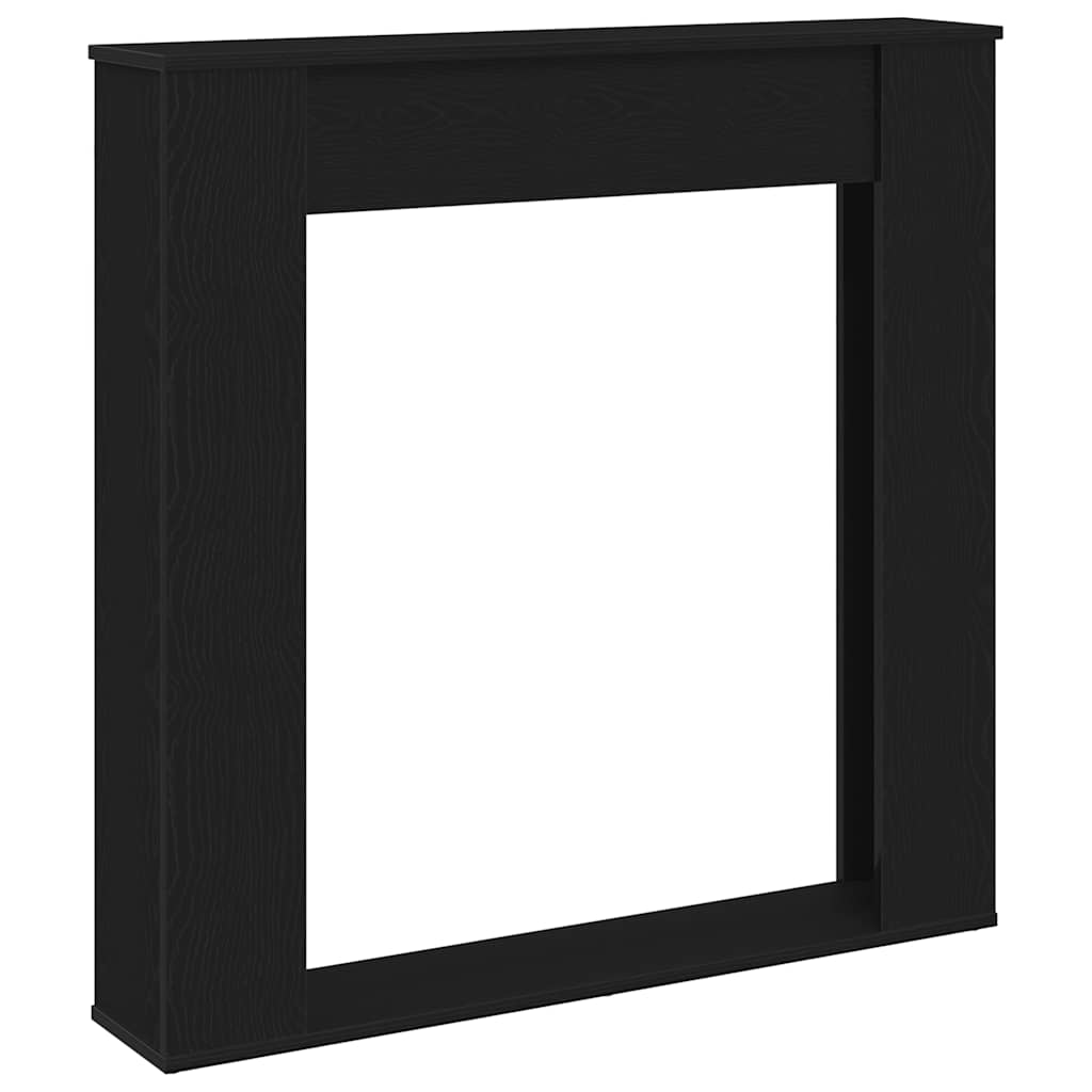 Okvir za kamin crni hrast 100x20x100 cm inženjerski drvo
