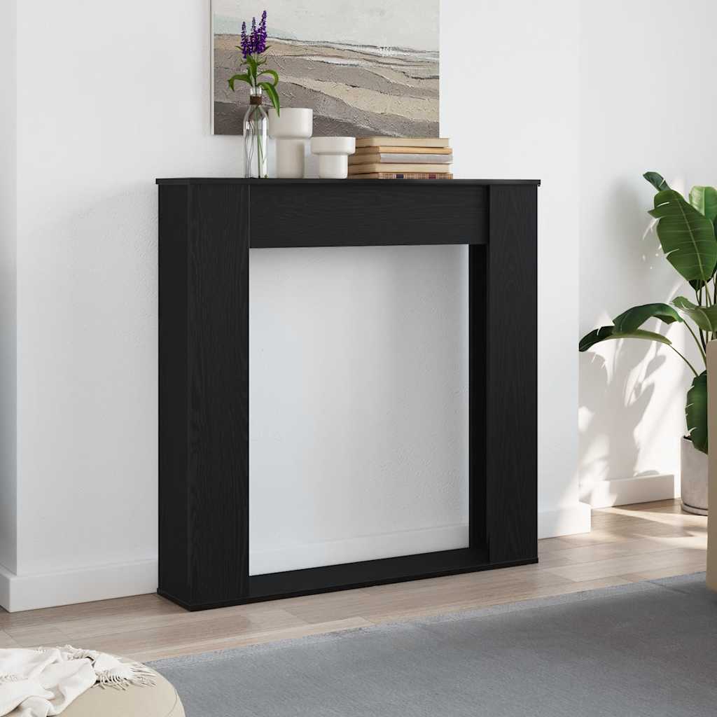 Okvir za kamin crni hrast 100x20x100 cm inženjerski drvo