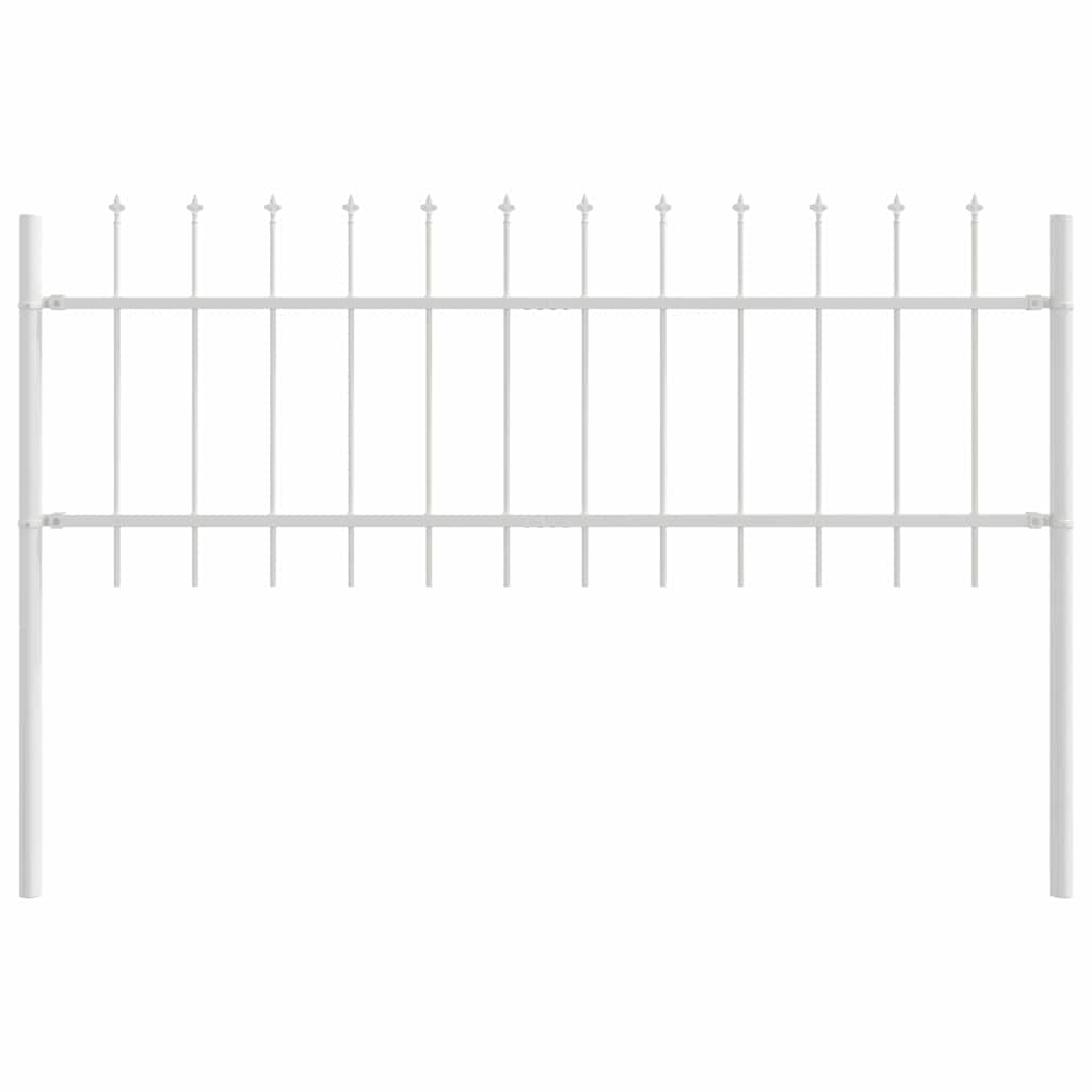 Vrtna Ograda 2 pcs Bijelo 3,4 x 0,6 m Čelik s prahom