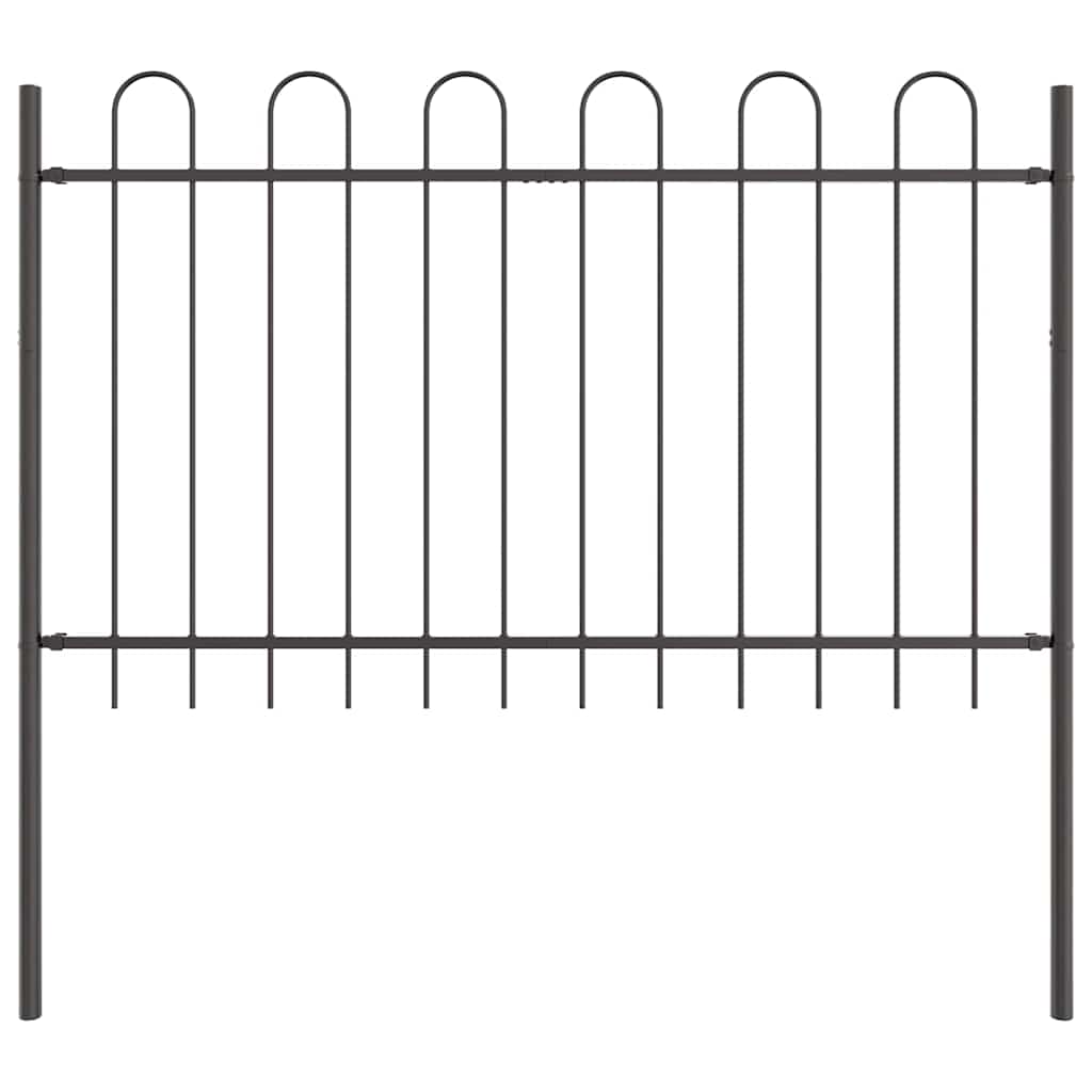 Vrtna Ograda 5 pcs Siva 8,5 x 1,2 m Čelik s prahom