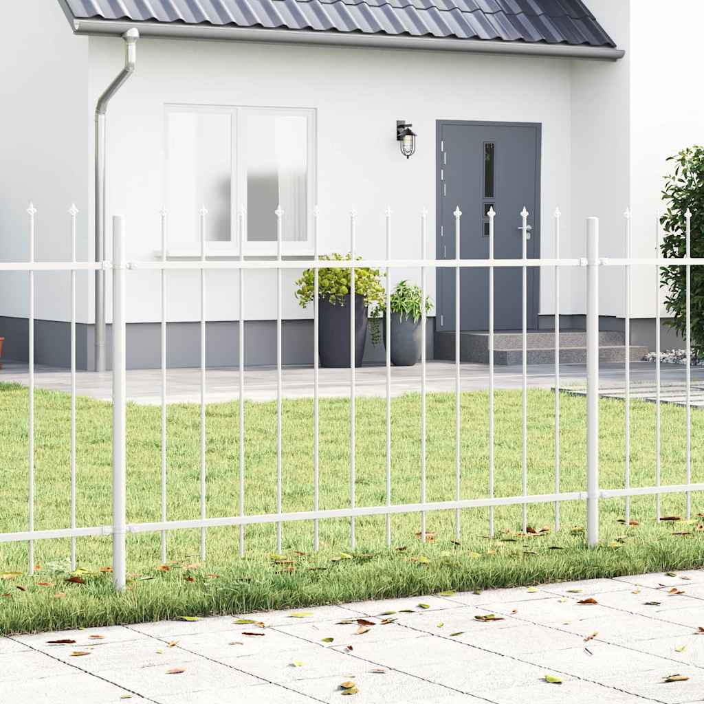 Vrtna Ograda 5 pcs Bijelo 8,5 x 1 m Čelik s prahom