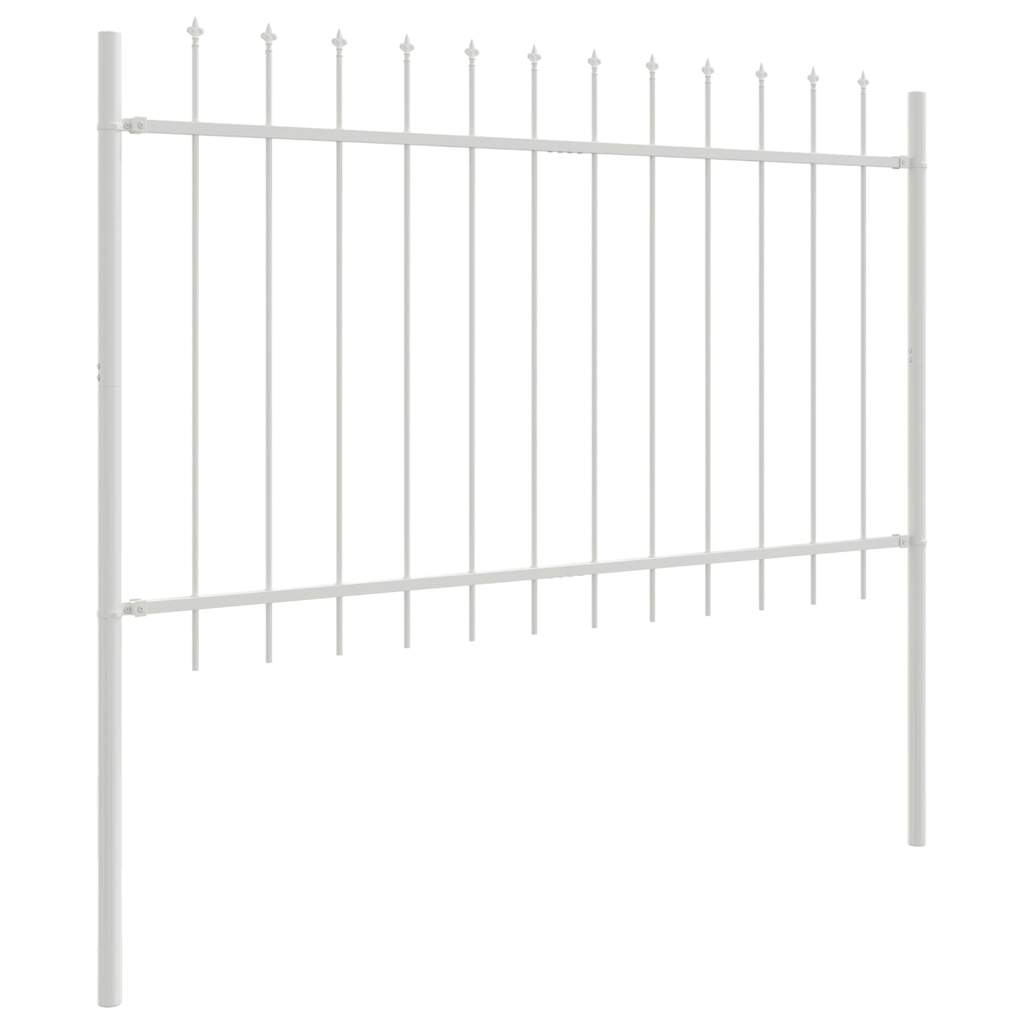 Vrtna Ograda 5 pcs Bijelo 8,5 x 1 m Čelik s prahom