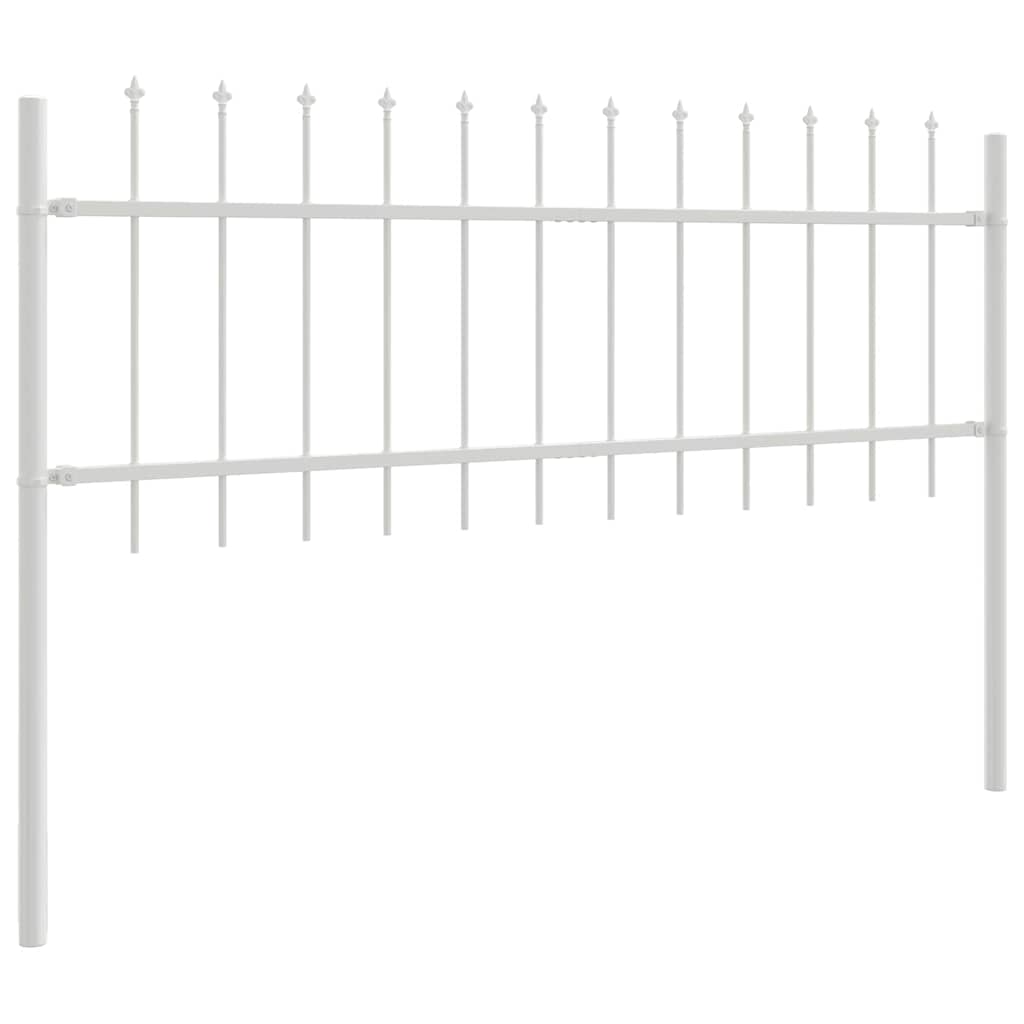 Vrtna Ograda 6 pcs Bijelo 10,2 x 0,6 m Čelik s prahom