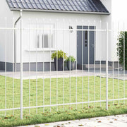 Vrtna Ograda 7 pcs Bijelo 11,9 x 1,5 m Čelik s prahom