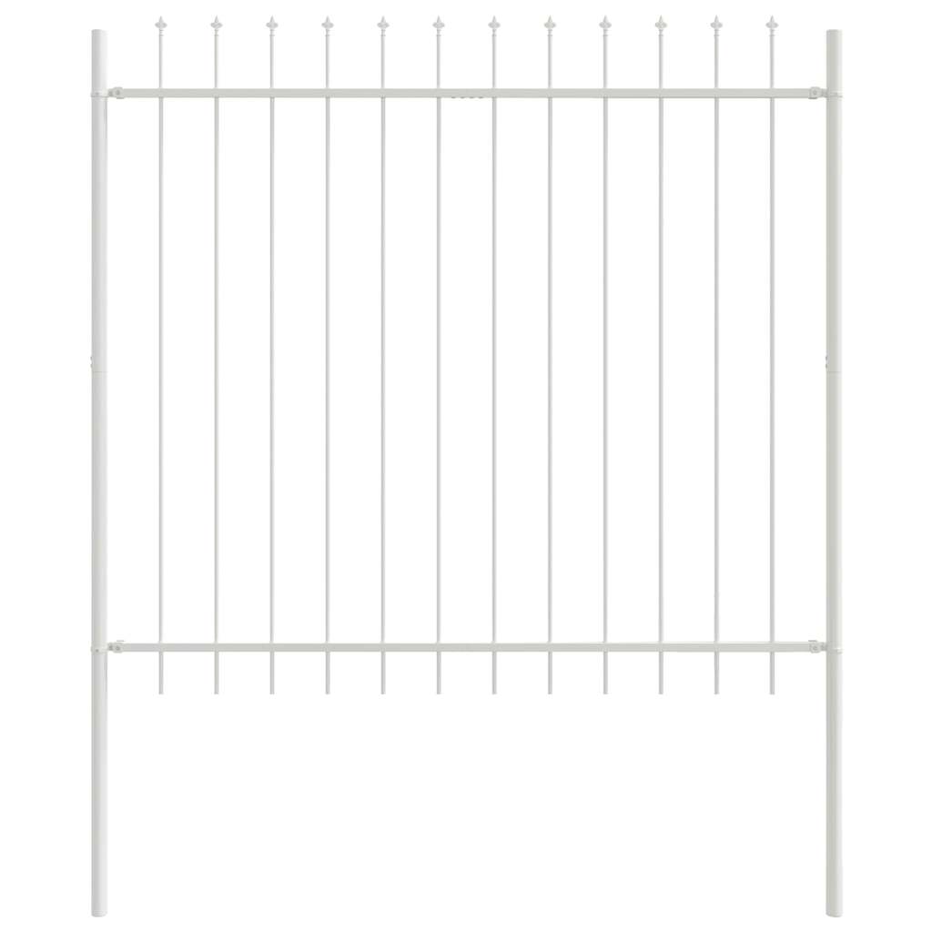 Vrtna Ograda 7 pcs Bijelo 11,9 x 1,5 m Čelik s prahom