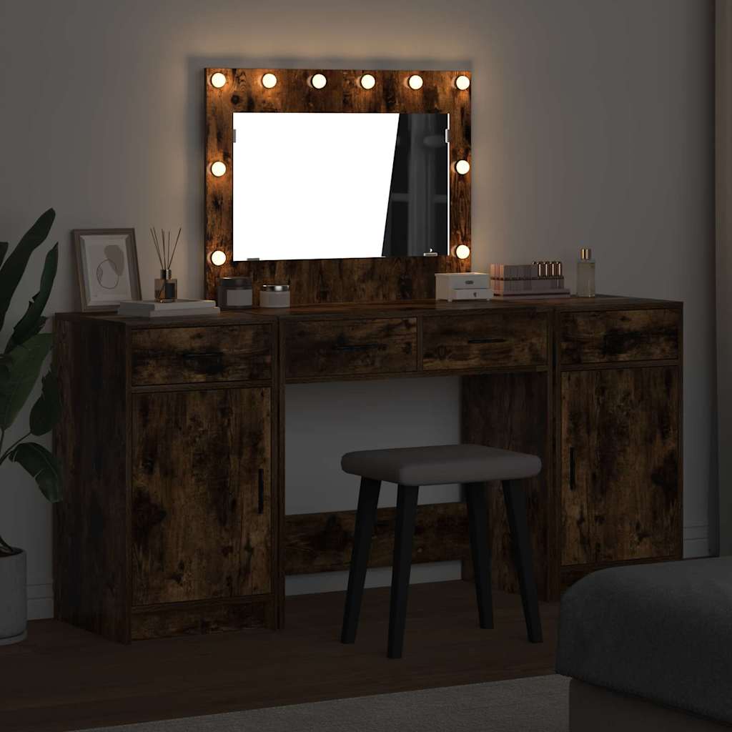 Toaletni stol 3 kom. Smeđa 78,5 x 41 x 135 cm Konstruirano drvo