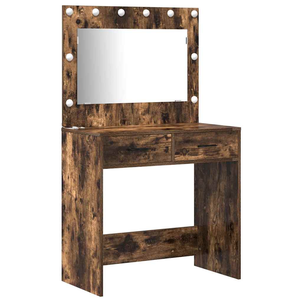 Toaletni stol 3 kom. Smeđa 78,5 x 41 x 135 cm Konstruirano drvo