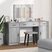 Toaletni stol 3 kom. Siva 78,5 x 41 x 135 cm Konstruirano drvo