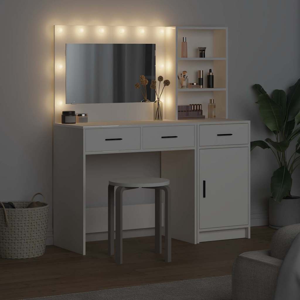 Toaletni stol 2 kom. Bijelo 78,5 x 41 x 135 cm