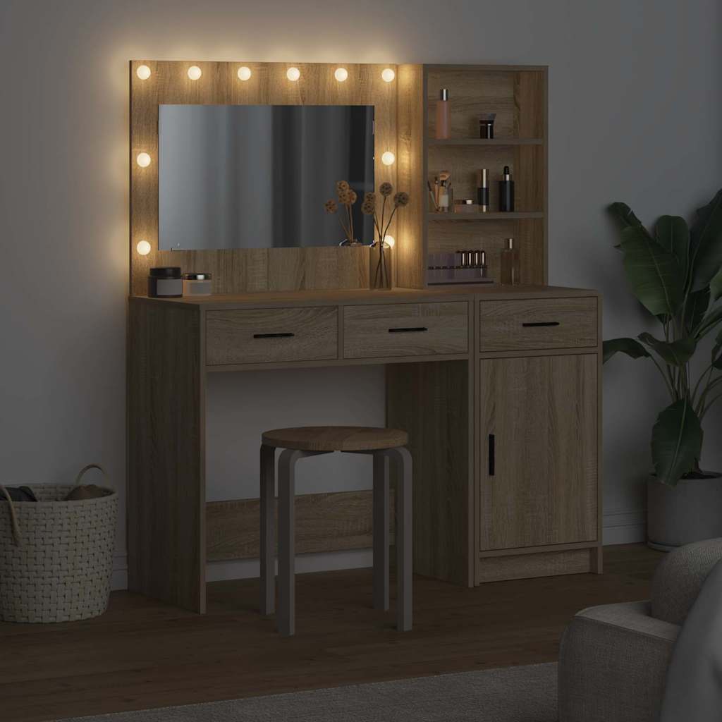 Toaletni stol 2 kom. Smeđa 78,5 x 41 x 135 cm Konstruirano drvo