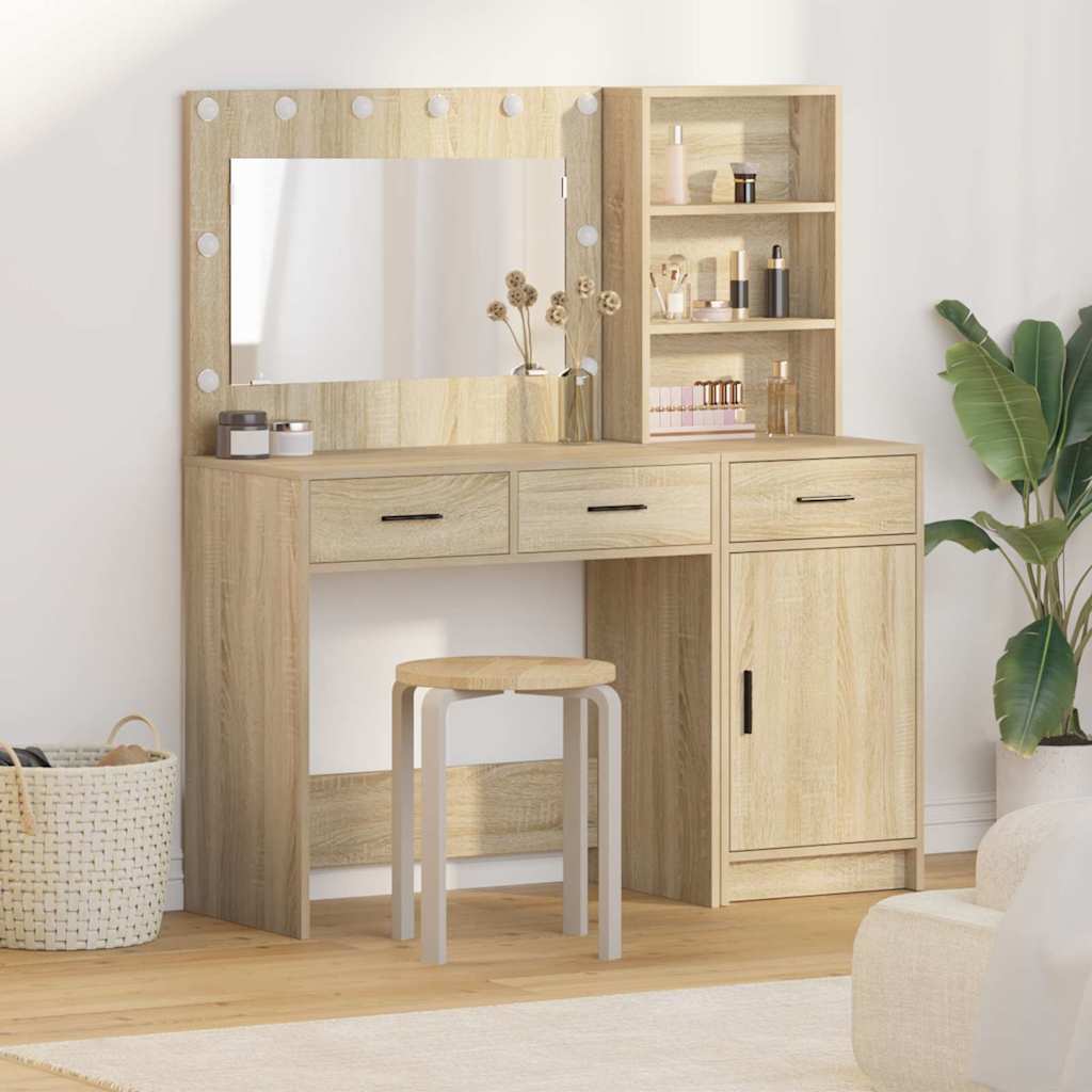 Toaletni stol 2 kom. Smeđa 78,5 x 41 x 135 cm Konstruirano drvo