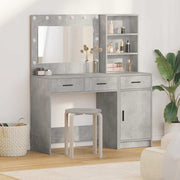 Toaletni stol 2 kom. Siva 78,5 x 41 x 135 cm Konstruirano drvo