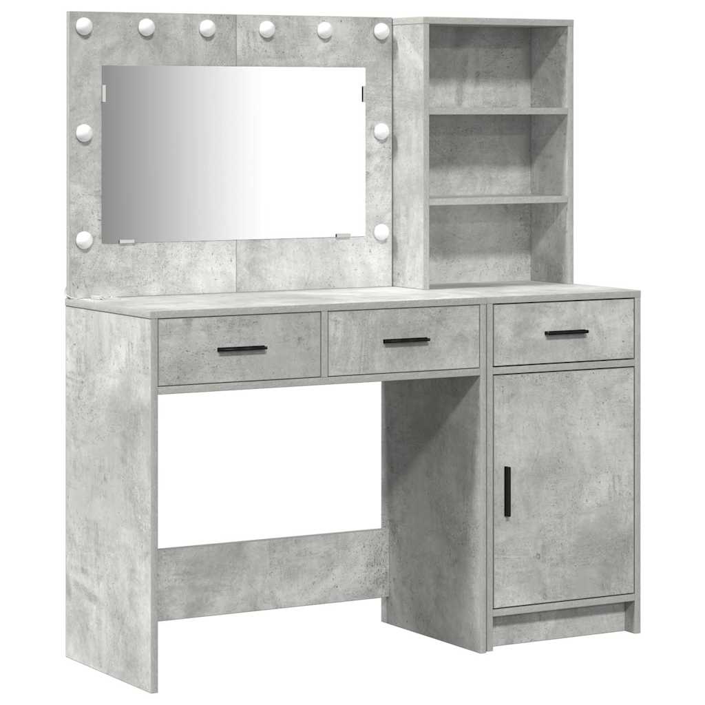 Toaletni stol 2 kom. Siva 78,5 x 41 x 135 cm Konstruirano drvo