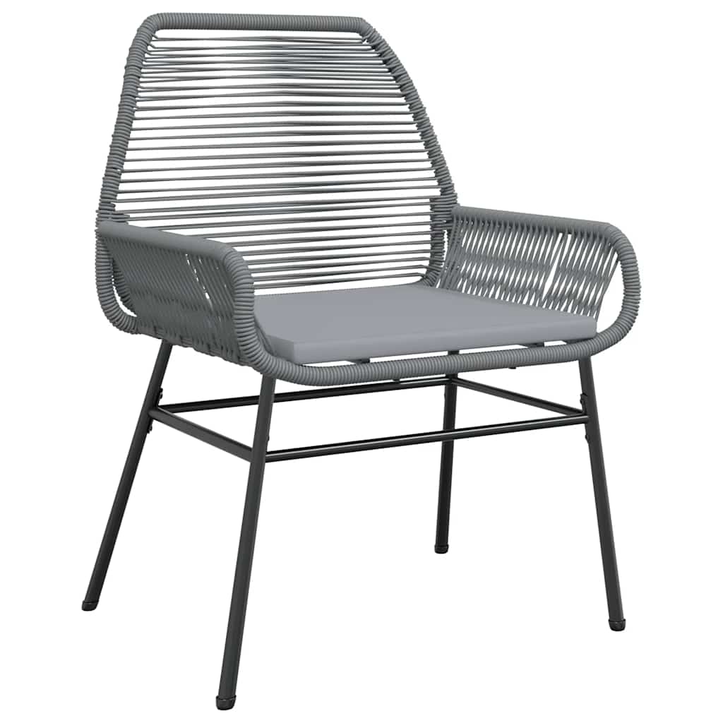 9-dijelni vrtni blagovaonski set s jastucima poliratan i staklo Siva 200 x 100 x 74 cm