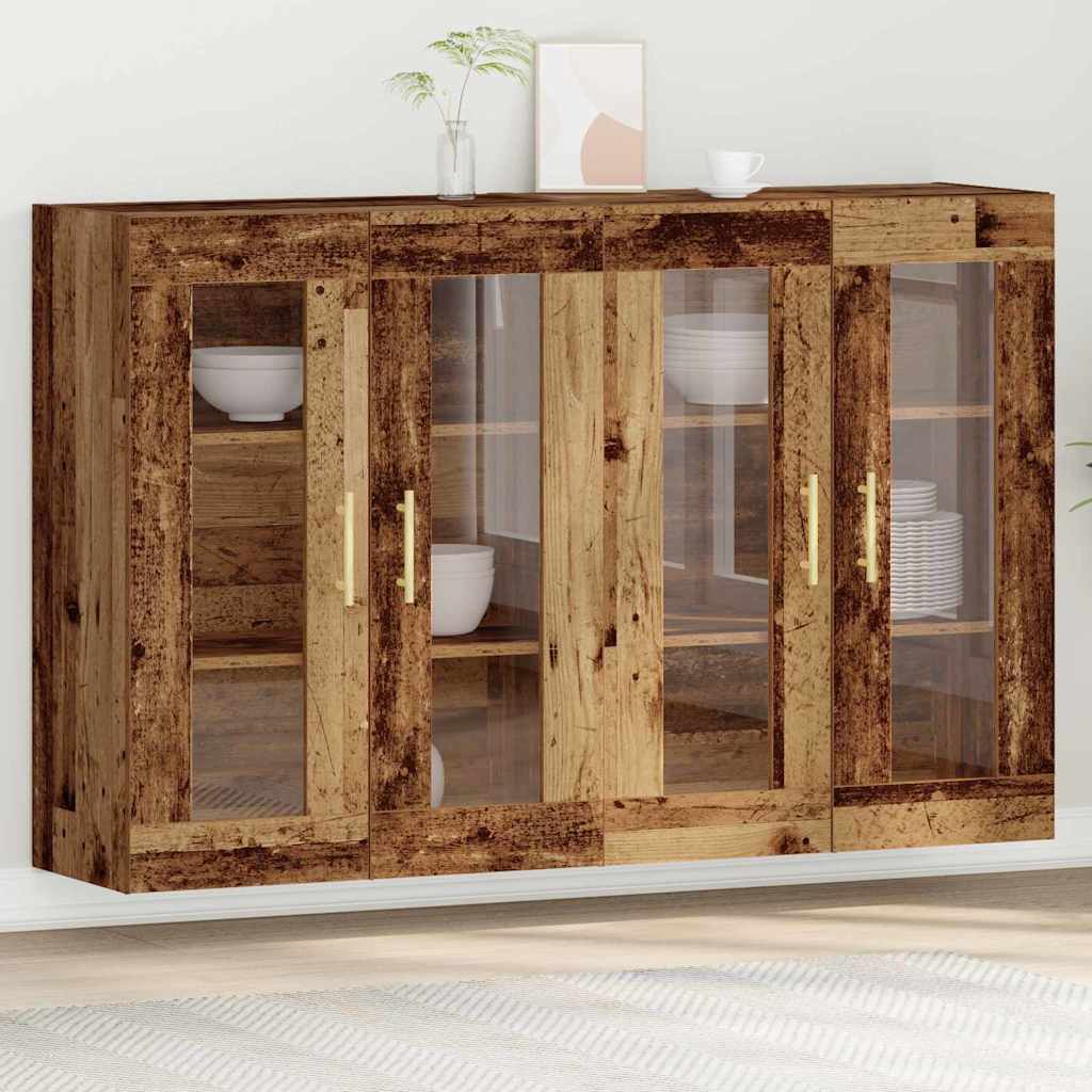 Zidni ormari 2 pcs Staro drvo 69,5 x 34 x 90 cm