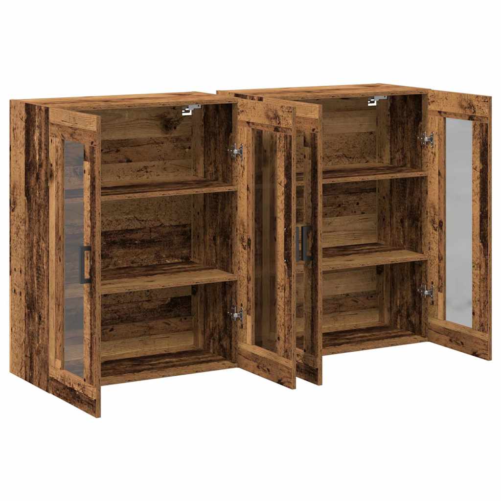 Zidni ormari 2 pcs Staro drvo 69,5 x 34 x 90 cm