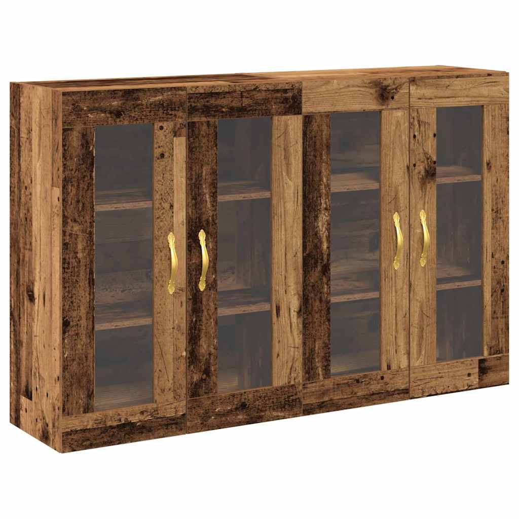 Zidni ormari 2 pcs Staro drvo 69,5 x 34 x 90 cm