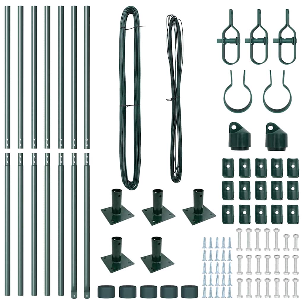Stup za ogradu s betonskom bazom 7 kom. Zelena