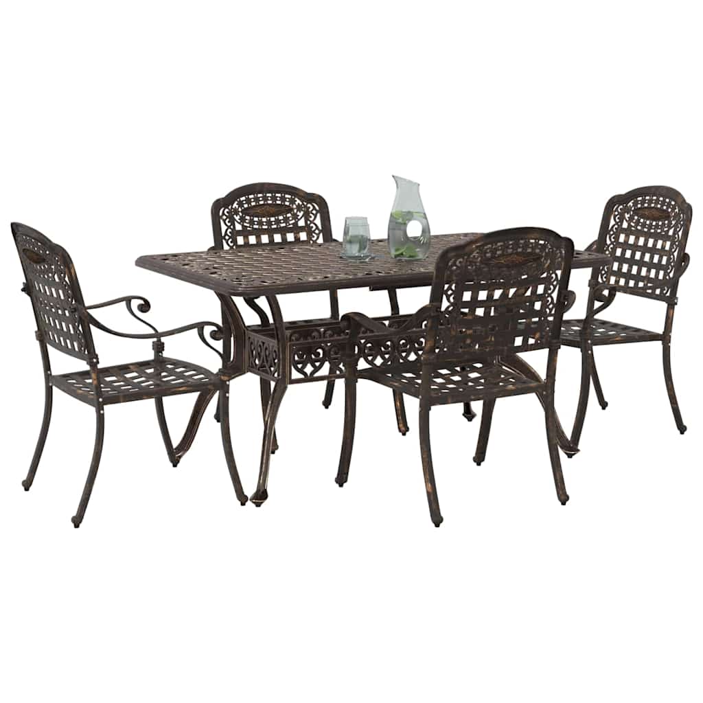 Vrtni set za objed 5 pcs Bronzana Aluminij