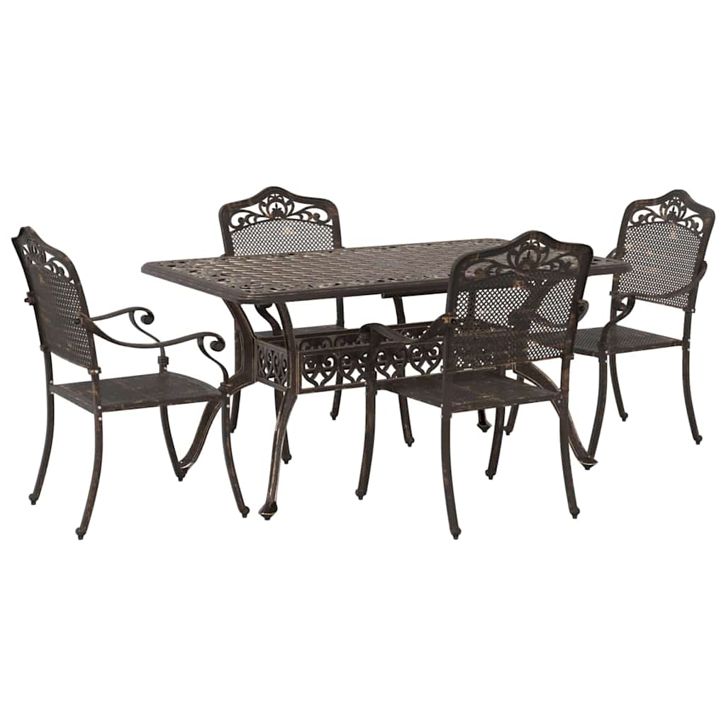 Vrtni set za objed 5 pcs Bronzana Aluminij