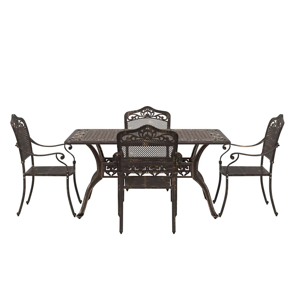 Vrtni set za objed 5 pcs Bronzana Aluminij