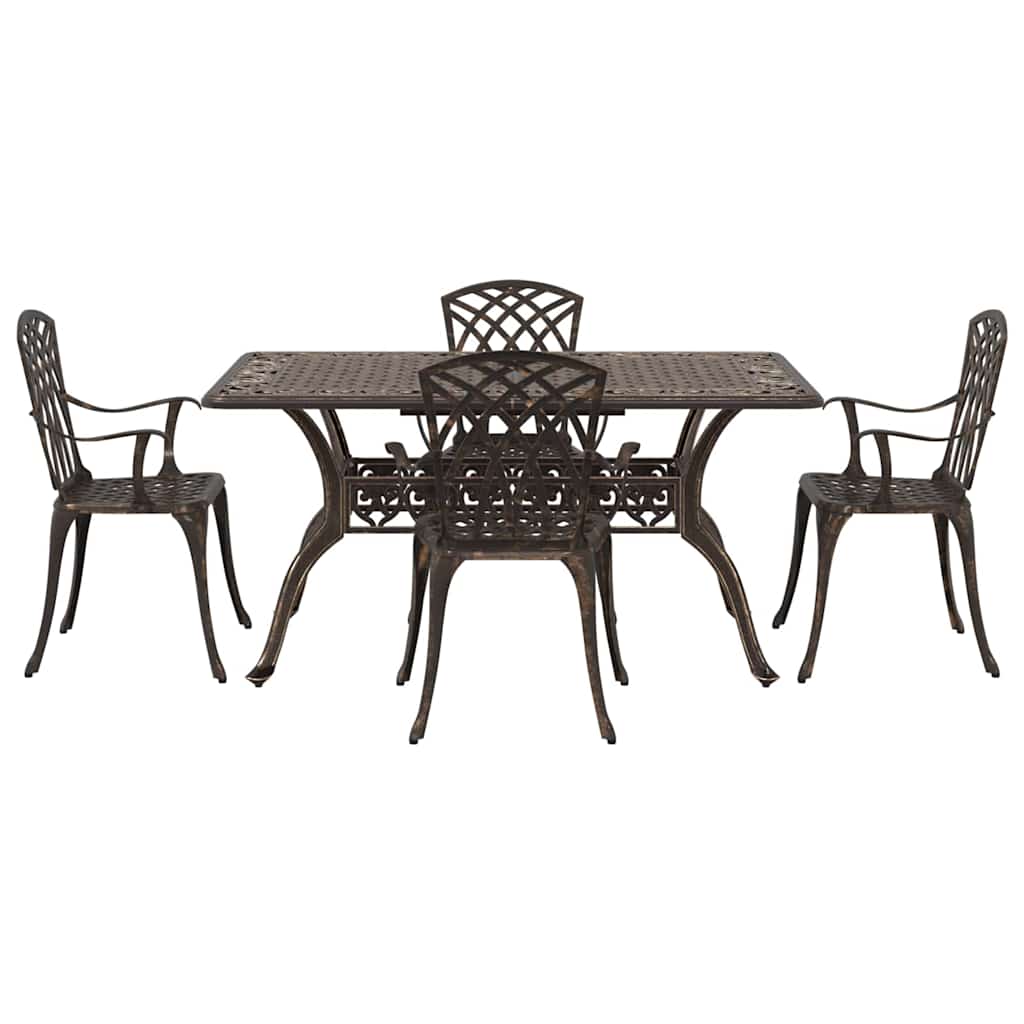 Vrtni set za objed 5 pcs Bronzana Aluminij