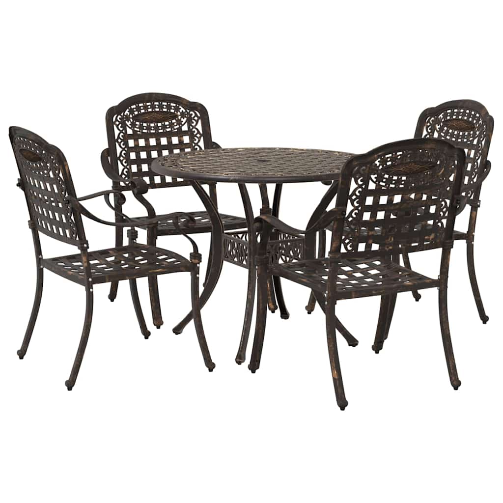 Vrtni set za objed 5 pcs Bronzana Aluminij