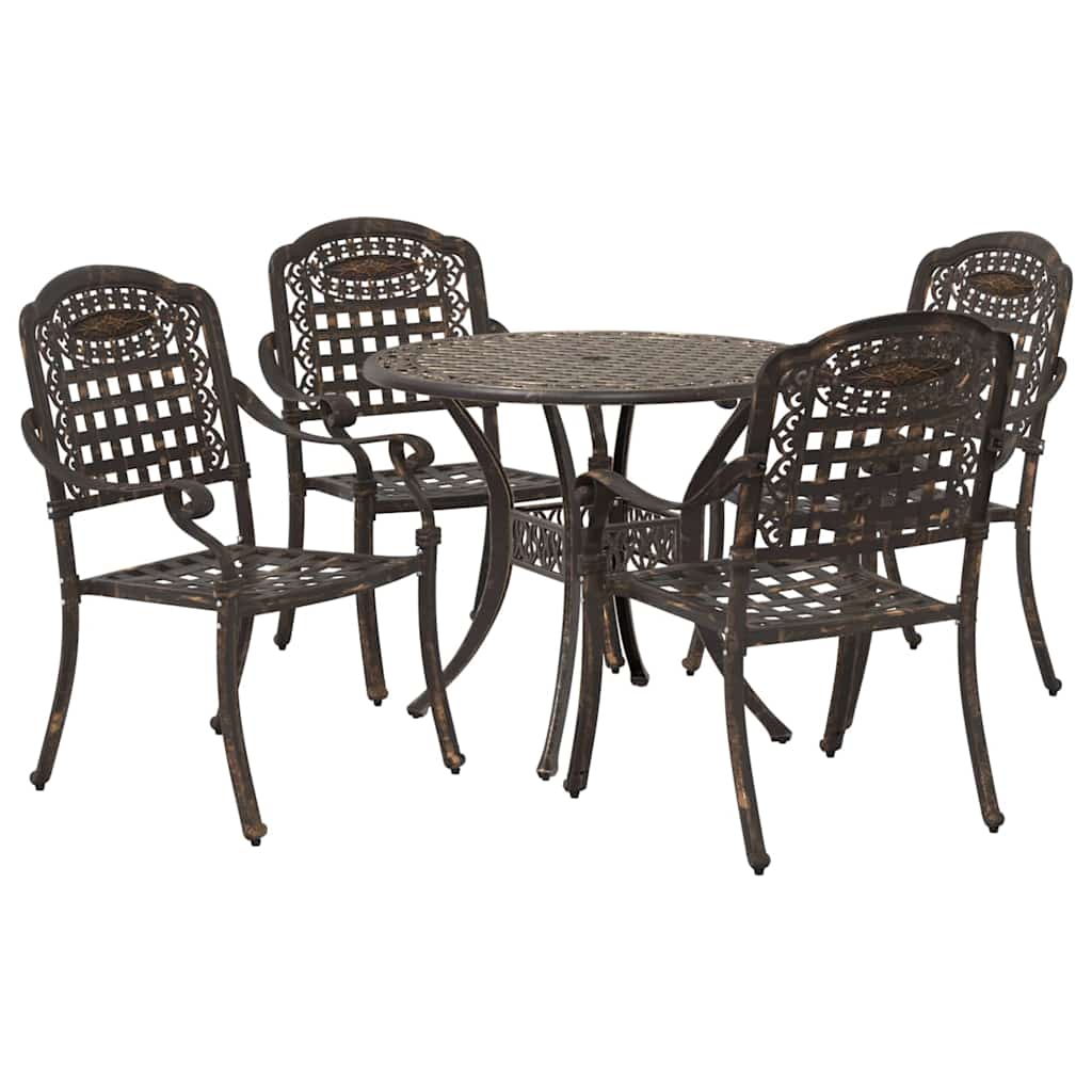 Vrtni set za objed 5 pcs Bronzana Aluminij