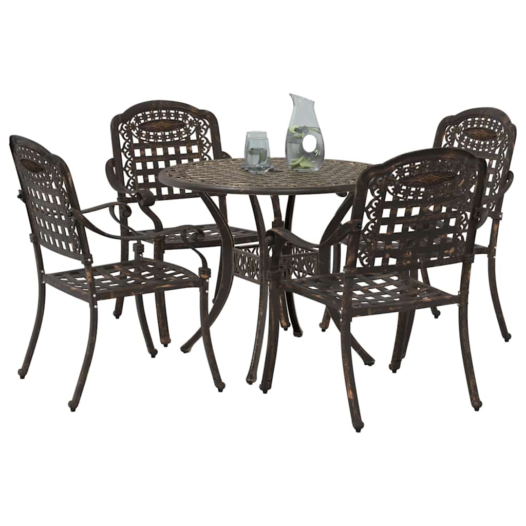Vrtni set za objed 5 pcs Bronzana Aluminij