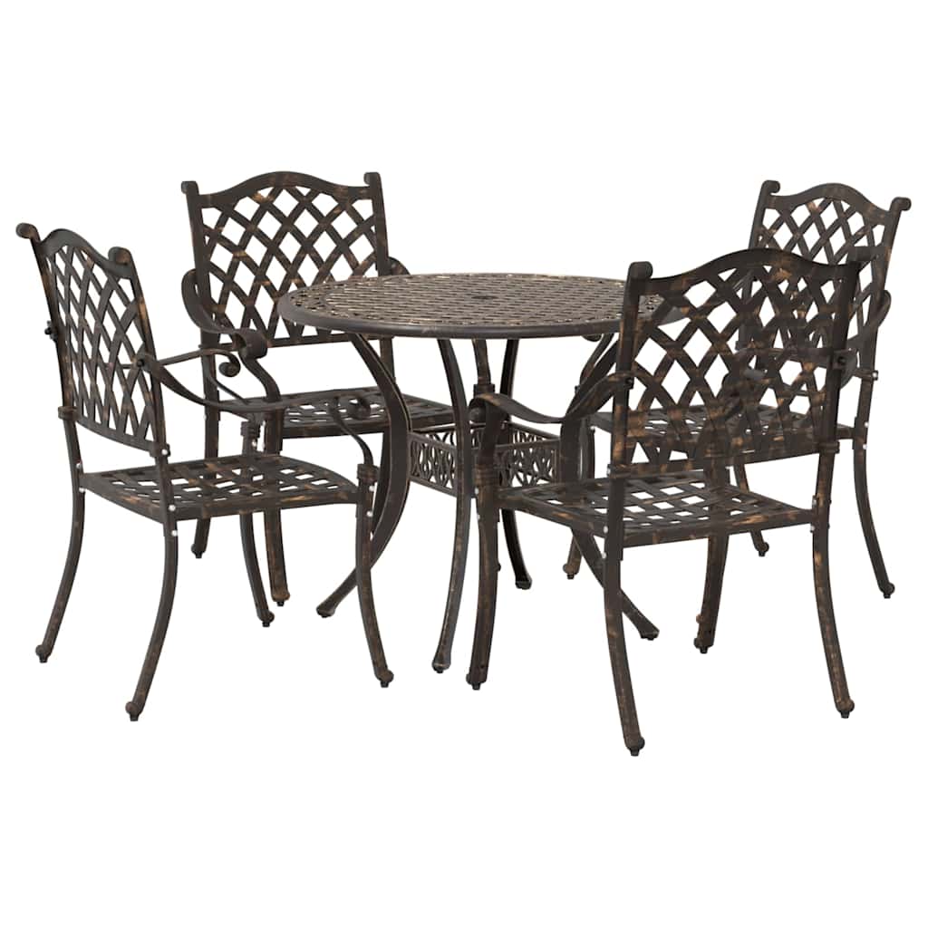 Vrtni set za objed 5 pcs Bronzana Aluminij