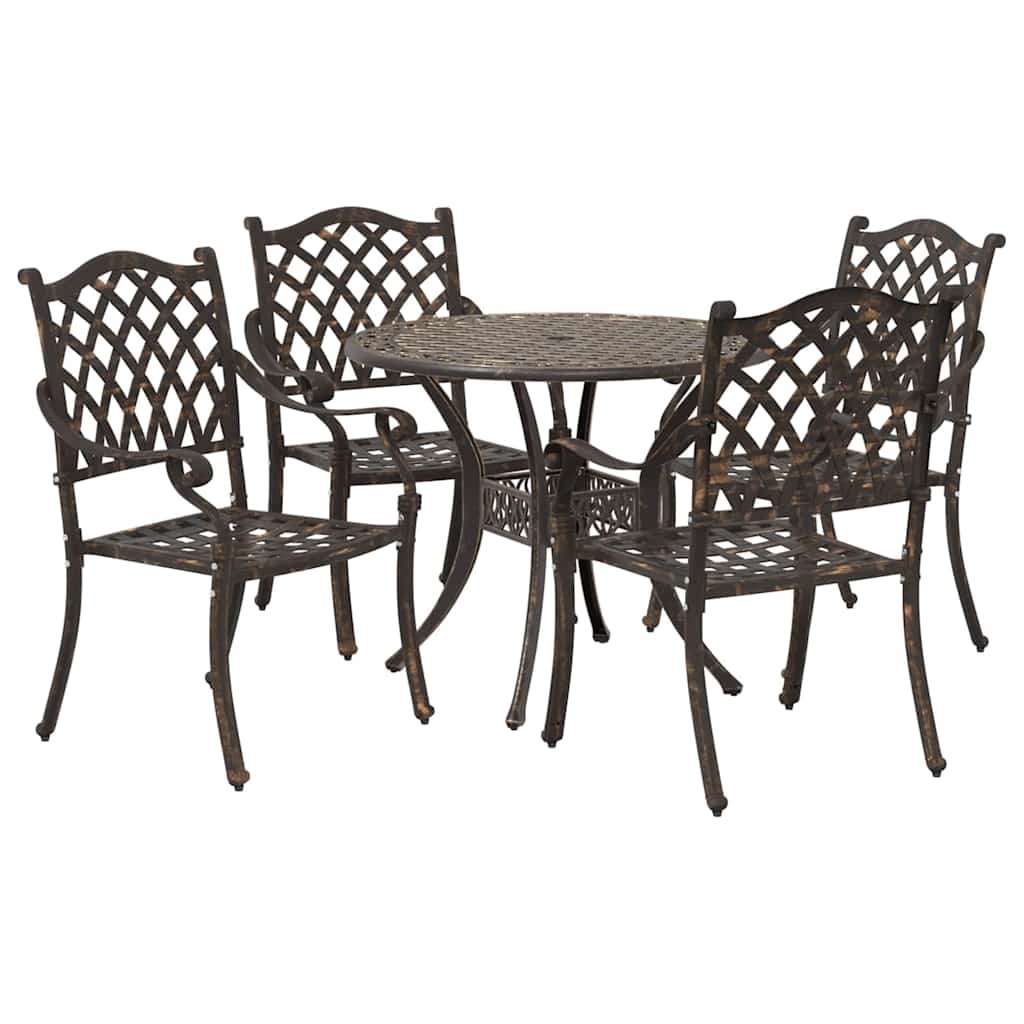 Vrtni set za objed 5 pcs Bronzana Aluminij