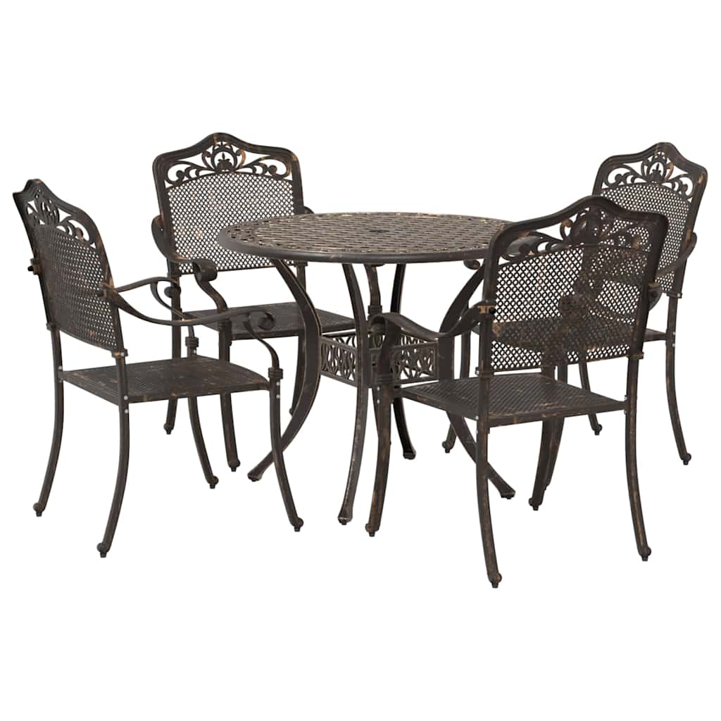 Vrtni set za objed 5 pcs Bronzana Aluminij
