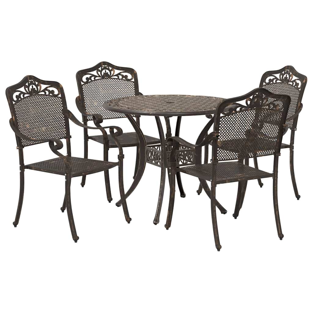 Vrtni set za objed 5 pcs Bronzana Aluminij