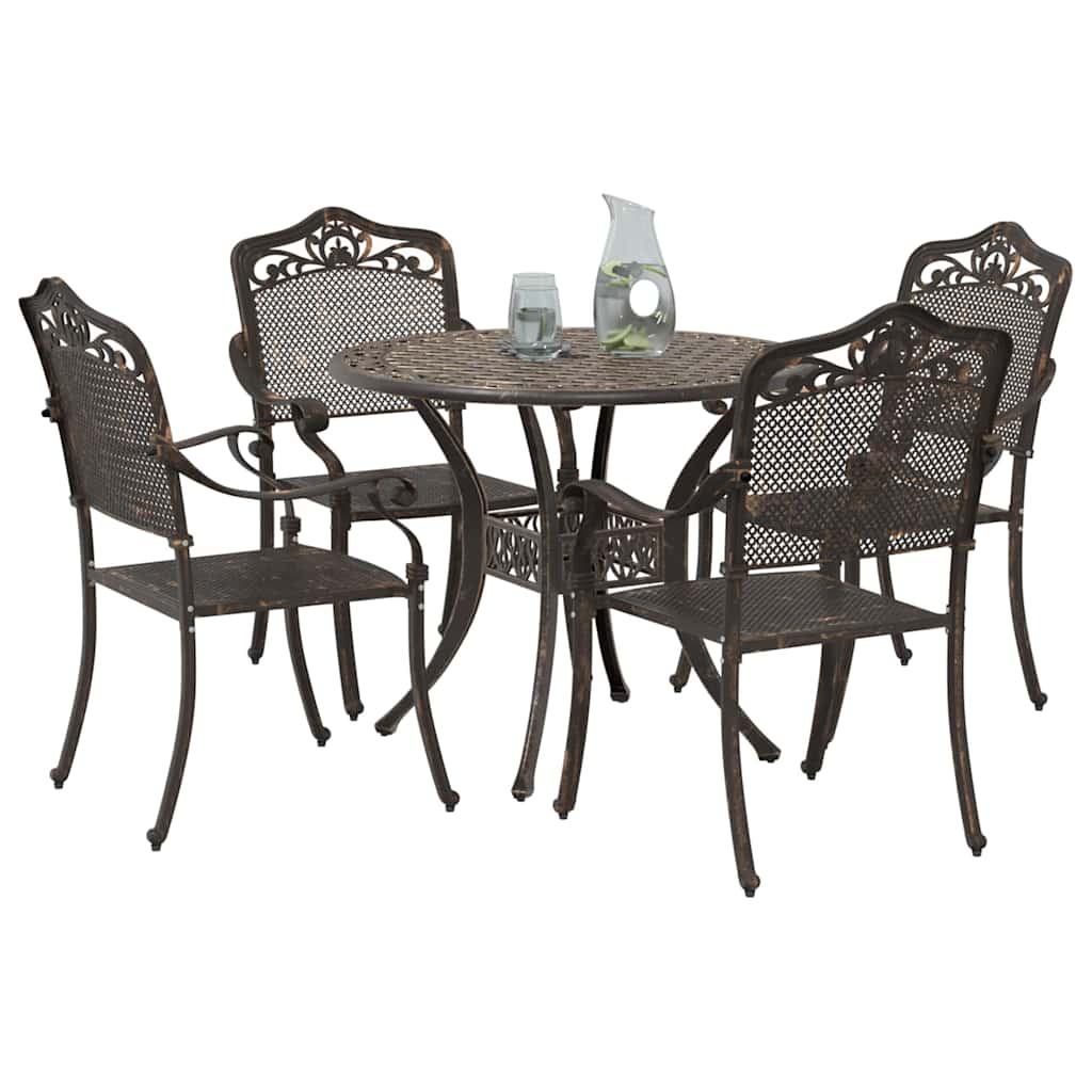Vrtni set za objed 5 pcs Bronzana Aluminij