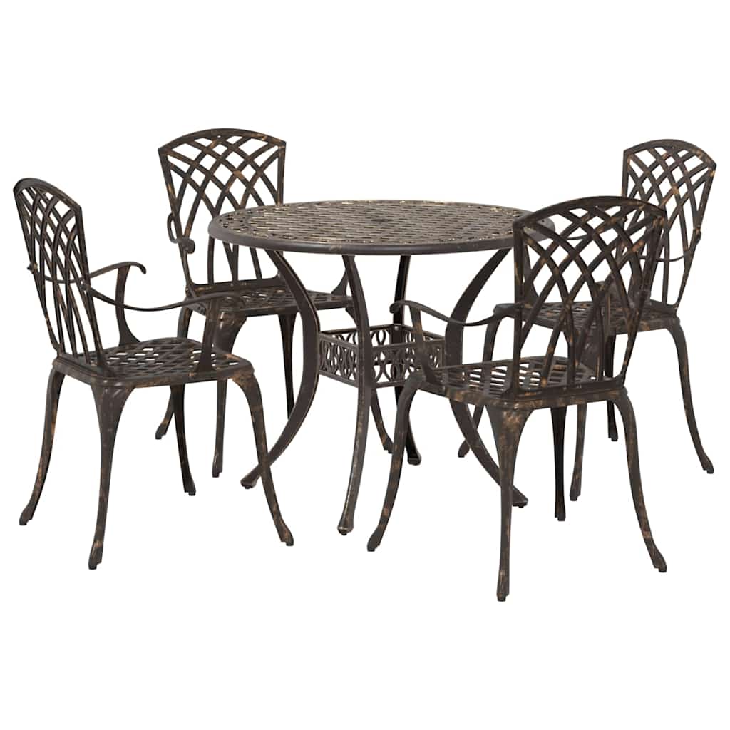 Vrtni set za objed 5 pcs Bronzana Aluminij