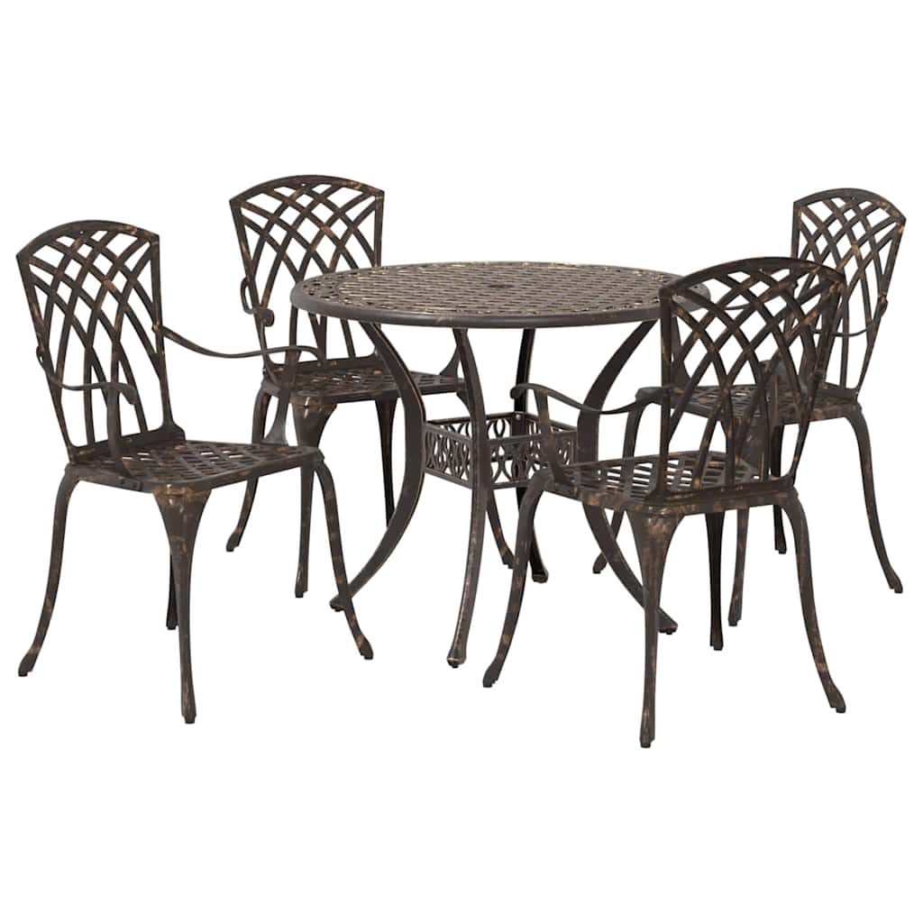 Vrtni set za objed 5 pcs Bronzana Aluminij