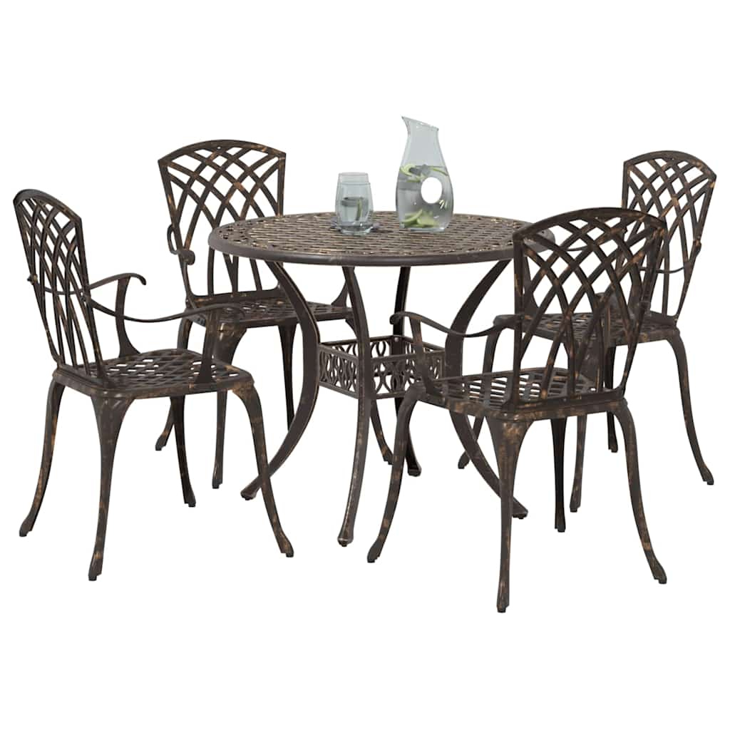 Vrtni set za objed 5 pcs Bronzana Aluminij