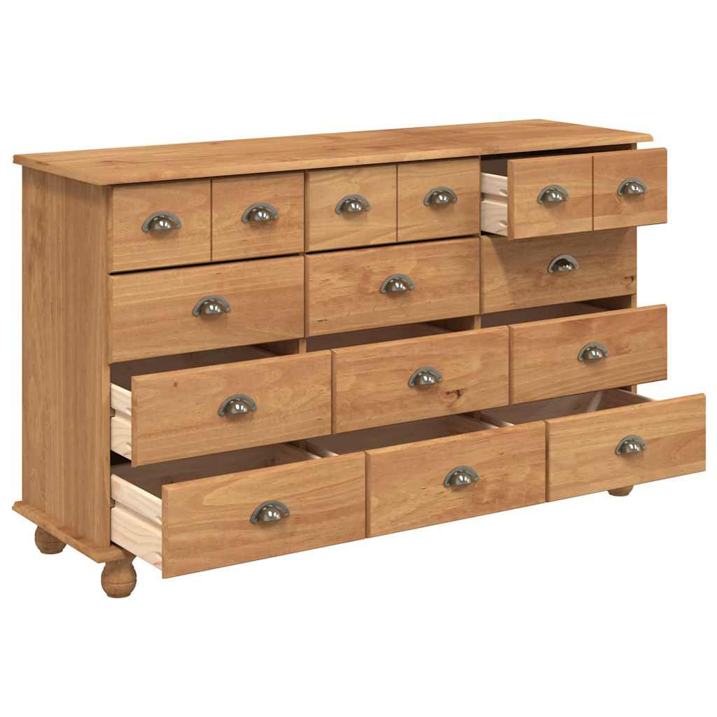 Komoda ASKIM Smeđa 79 x 40 x 133,5 cm Čvrsto borovo drvo