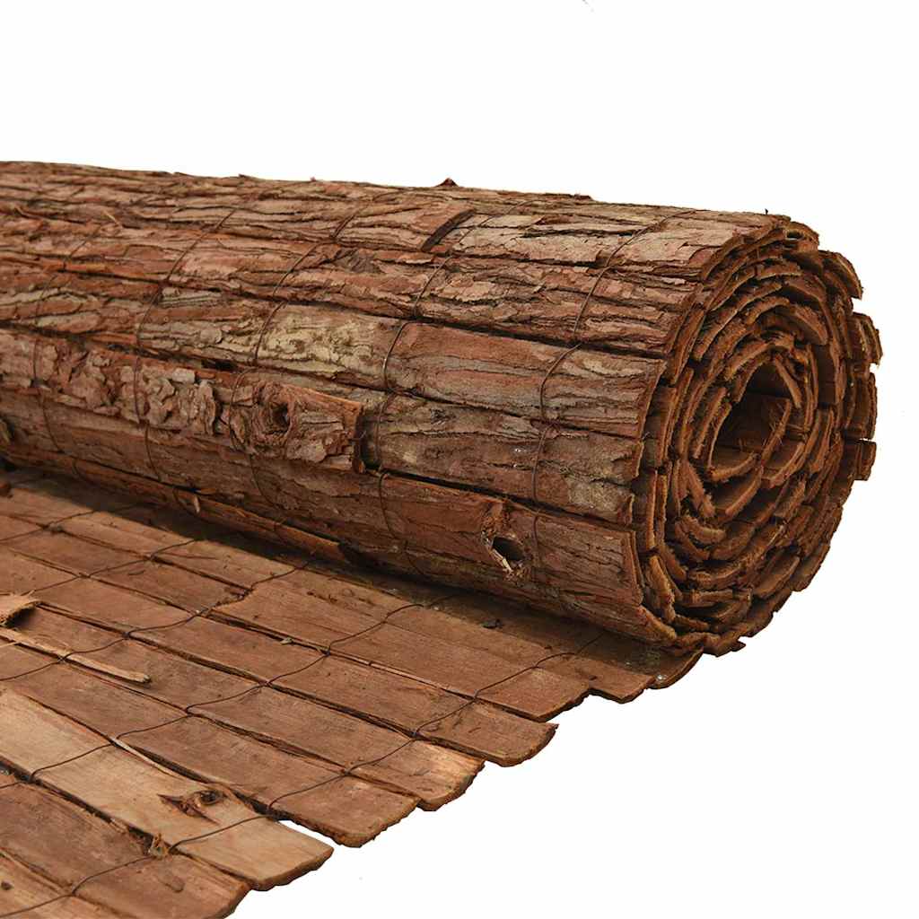 Ograda od kore drveta Smeđa 600 x 125 cm Kora