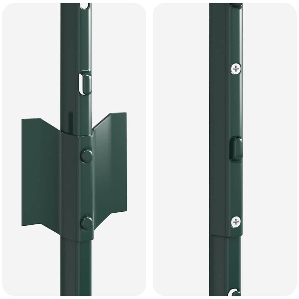 Stup za ogradu 5 pcs Zelena 140 cm Čelik