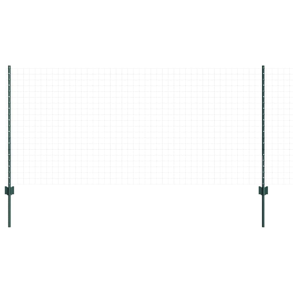 Stup za ogradu 5 pcs Zelena 140 cm Čelik