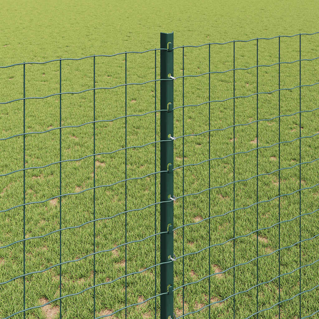 Stup za ogradu 5 pcs Zelena 140 cm Čelik