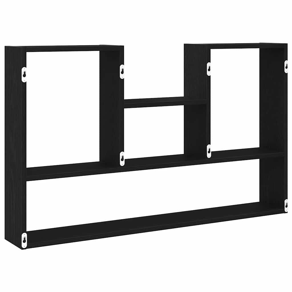 Zidna polica crni hrast 99x15x60 cm inženjerski drvo