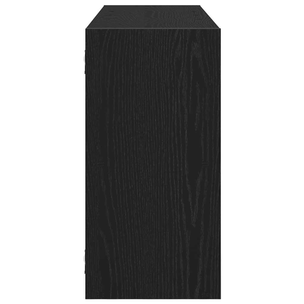 Zidna polica crni hrast 100x25x50 cm inženjerski drvo